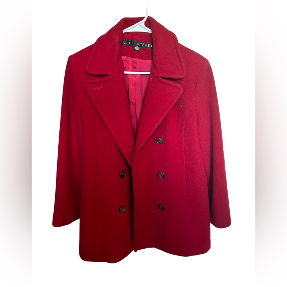 Fleet Street vintage red wool coat size small